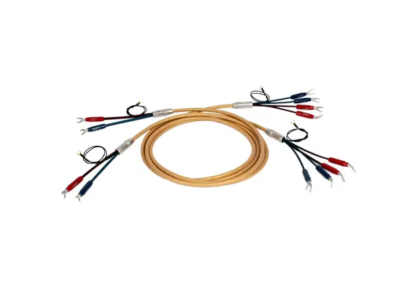 VdH 3T AIR, 2 x2,5 meter terminert kabel Singlewiring, inkl Rhodium BUS-kontakter 